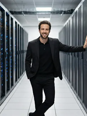 Adrian Infantes in a data center